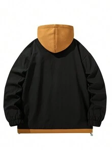 Chaqueta Impresa Con Letras Para Hombre Para Principios De Primavera - Negro - Ver 2