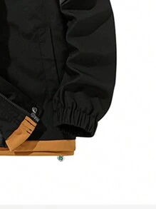 Chaqueta Impresa Con Letras Para Hombre Para Principios De Primavera - Negro - Ver 5