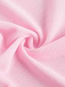 Camiseta Con Mangas Acampanadas Y Parte Delantera Anudada - Rosa Pálido - Ver 4