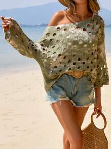 EURMUSE Sweater Verde Y Beige - Verde - Ver 4