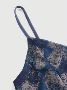 ROMWE Hippie 美人魚佩斯利印花吊帶上衣 - 彩色 - 查看 3