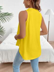 SHEIN Top sin mangas de lactancia de color liso para maternidad - Amarillo - Ver 6