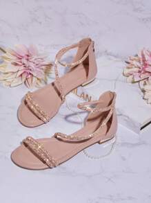 SHUZIA Women's Flat Sandals Summer Shoes Spring Shoes Spring Break Easter Vacation Shoes Casual Shoes Beach Shoes - Baby Pink - View 2