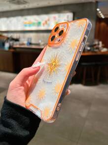 CalicoStarStudio Artist Vacation Glow In Dark Transparent Orange Sun Shockproof Phone Case, Holiday - Orange - View 6