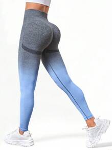 Gameset SHEIN Sport Leggings De Degradado De Color De Ropa Deportiva Para Mujeres - Multicolor - Ver 4