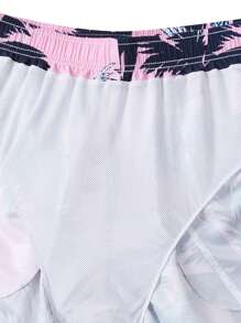 Surfspeed Men's Coconut Print Drawstring Board Shorts - Multicolor - View 6