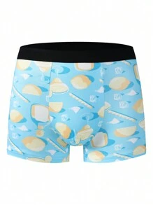 Men's Fruit Printed Boxer Shorts - Baby Blue - View 4