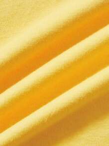 SHEIN Kurzärmeliges Baby Mädchen Top mit lächelndem Gesicht Muster, geeignet für den Sommer