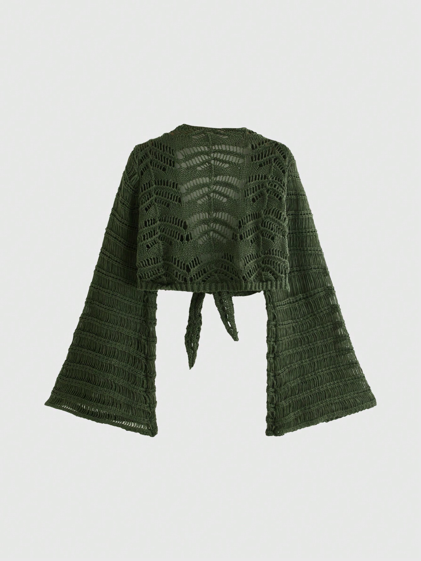 トップス FRONT WAVE CROCHET LIKE KNIT CARDIGAN FRONT WAVE CROCHET LIKE KNIT CARDIGAN
