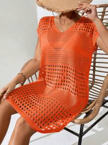 Breezaya 纯色镂空针织罩衫 夏季