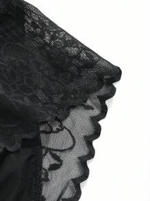 DAZY Women's Light Control Shapewear With Lace Trim, Bottom Only - Black - View 7