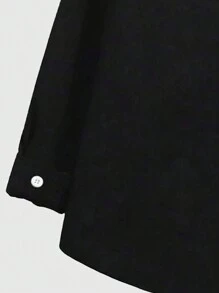 ROMWE MEN Goth Spring Casual Men Skull Graphic Shirt Without Tee, School, Fall, Long Sleeve Top - Black - View 6