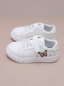 Kindermodische Schmetterlingsbestickte Sportliche Turnschuhe, Weiße Freizeitschuhe