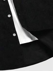 ROMWE MEN Goth Spring Casual Men Skull Graphic Shirt Without Tee, School, Fall, Long Sleeve Top - Black - View 3