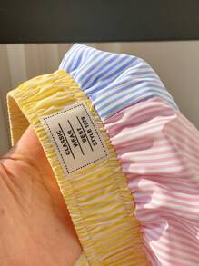 Comfortcana In sọc Chi tiết Patched thư Quần short - Nhiều màu - Xem 4