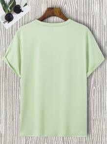 Manfinity RSRT Camiseta De Impresión De Árbol De Coco De Talla Grande Para Hombres