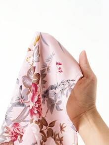 SHEIN VCAY Kích thước lớn Của phụ nữ In hoa Eo cao Thắt Hem Quần short - Nhiều màu - Xem 6