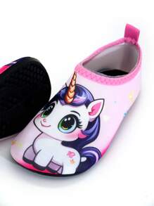 Giày đi nước hình kỳ lân màu hồng cho bé gái cho chuyến phiêu lưu trên bãi biển kỳ diệu, với giày tập yoga đế mềm và giày tập đi đầu tiên cho bé - Nhiều màu - Xem 7