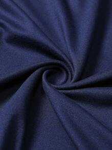 Men's Casual Color Blocking Patchwork Short Sleeve Polo Shirt - Royal Blue - View 7