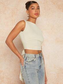 SHEIN BAE 乡村节日服装 海滩女士服装 夏季服装 - 杏色 - 查看 6