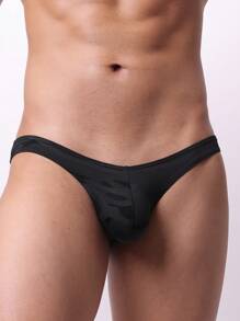 Men's Camouflage Mesh Triangle Underwear - Black - View 3