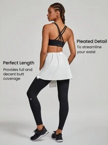 GLOWMODE FeatherFit™-Air Tie Up Wrap Up Pleated Skirt Dance Training Daily Quick Dry Moisture Wicking