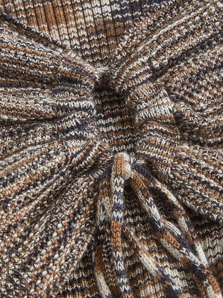 Space Dye Tie Front Cami Knit Top