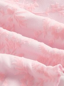 SHEIN MOD 女士提花蕾絲邊t恤