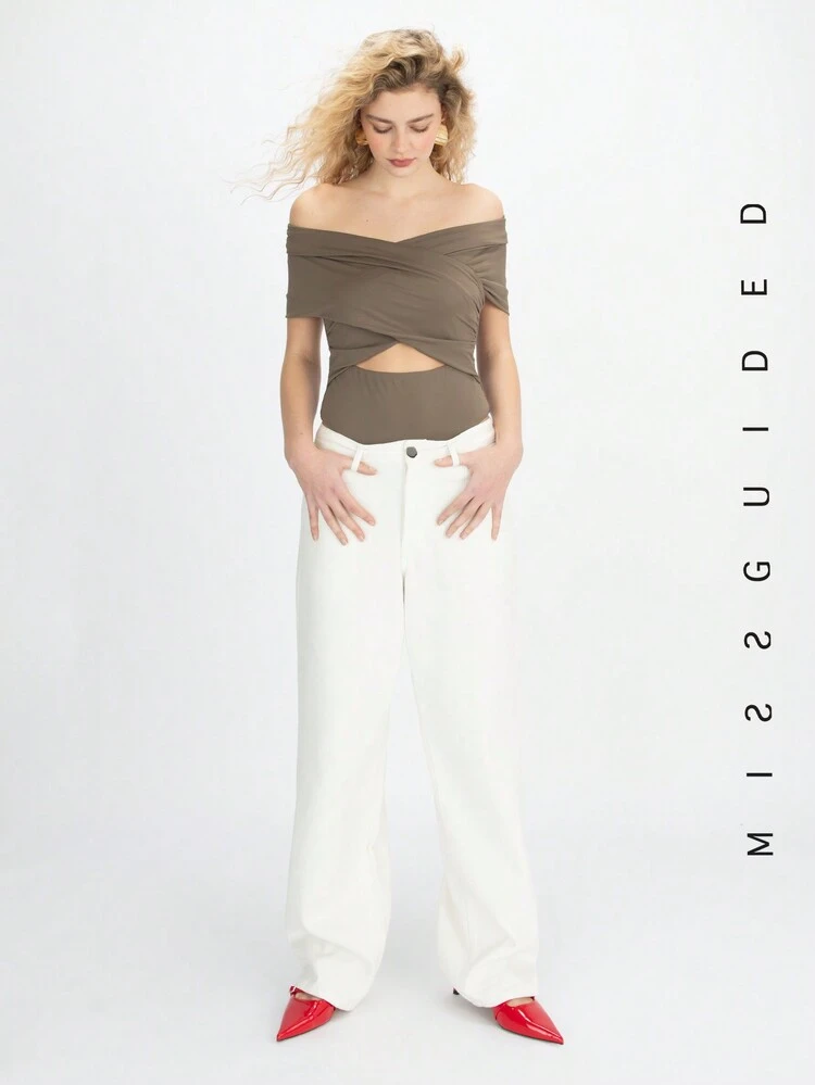 MISSGUIDED Wrap Front Hood Detail Body