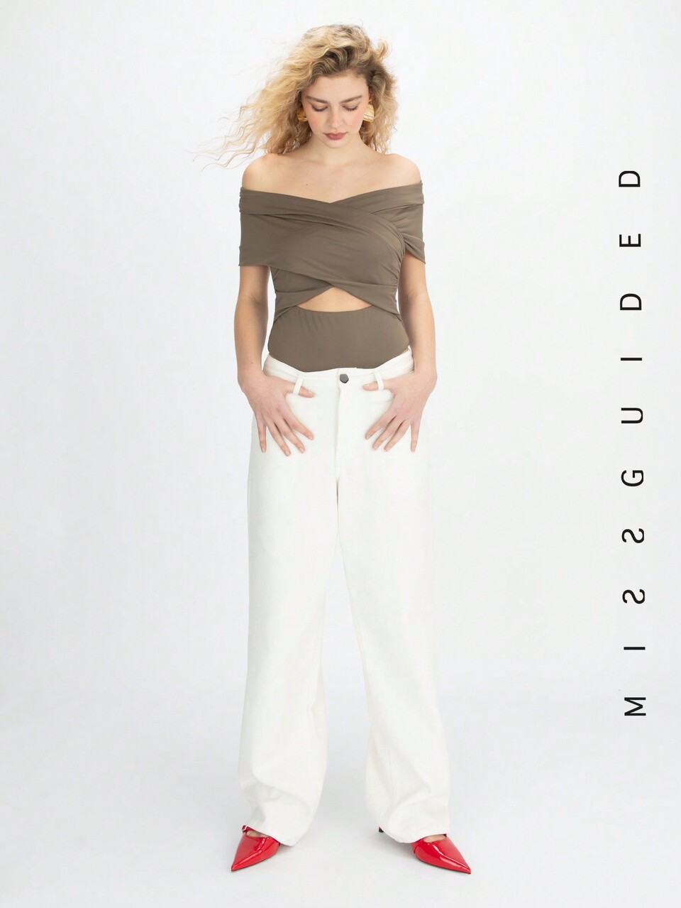 MISSGUIDED Wrap Front Hood Detail Body