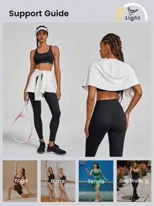 GLOWMODE FeatherFit™-Air Tie Up Wrap Up Pleated Skirt Dance Training Daily Quick Dry Moisture Wicking