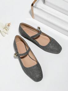 女士時尚、多功能、舒適的女神風格平底鞋,適用於所有季節 - 駝色 - 查看 2