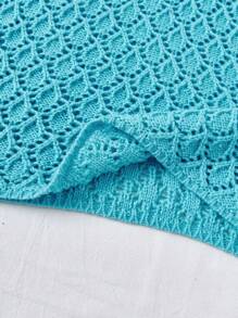 Soleia Solid Color V-Neck Halter Knitted Sweater Dress