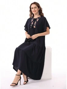 Ramadan Print Arabian Women Elegant Jalabia Dress, Traditional, Spring/Summer 2025