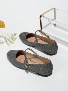 女士時尚、多功能、舒適的女神風格平底鞋,適用於所有季節 - 駝色 - 查看 4