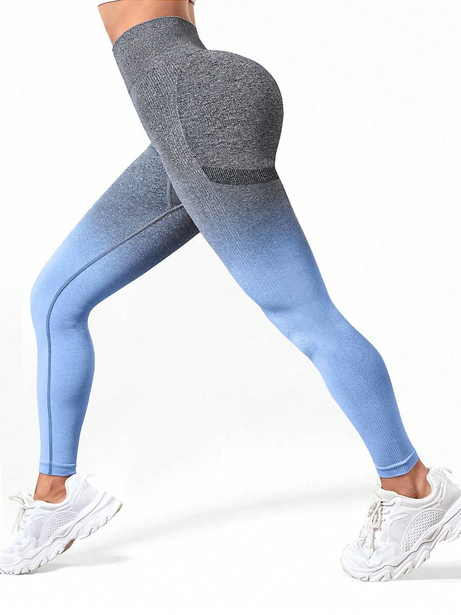 Gameset SHEIN Sport Leggings De Degradado De Color De Ropa Deportiva Para Mujeres - Multicolor - Ver 1