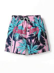 Surfspeed Men's Coconut Print Drawstring Board Shorts - Multicolor - View 7