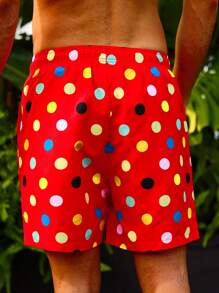Surfspeed Men'S Polka Dot Printed Beach Shorts - Multicolor - View 2