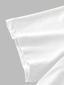 Flirla Kích thước lớn Của phụ nữ Lá thư & Đàn ghi ta In Ngắn tay Váy áo thun - trắng - Xem 3