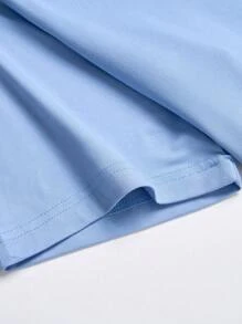 Manfinity Homme Men's Geometric Lion Printed Short Sleeve T-Shirt And Letter Printed Jogger Pants Set - Multicolor - View 5