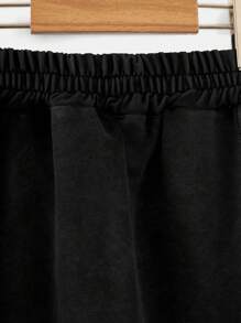 RueChic Teen Boys' Letter Print Casual 2pcs Outfit - Dark Grey - View 3