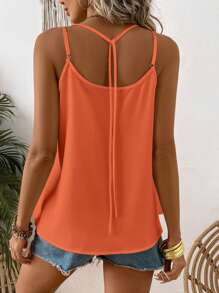 SHEIN Top Camisola Informal Con Detalle De Botones Y Cuello En V