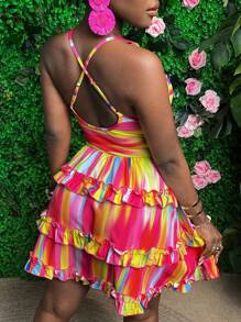 Slaydiva Vestido De Tirantes Con Estampado Floral De Vacaciones