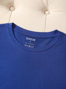 INAWLY Ladies' Solid Color Round Neck Short Sleeve T-Shirt