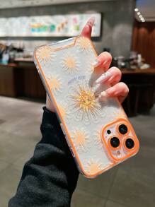 CalicoStarStudio Artist Vacation Glow In Dark Transparent Orange Sun Shockproof Phone Case, Holiday - Orange - View 4