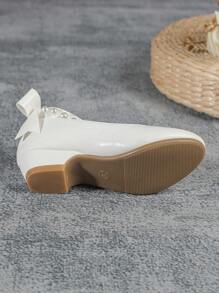 Children's Elegant Pearl Decor Flat Shoes