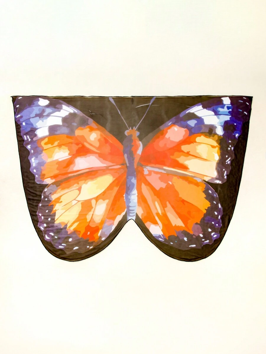 SHEIN Swim Women's Butterfly Printed Kimono Summer - Multicolor - View 1