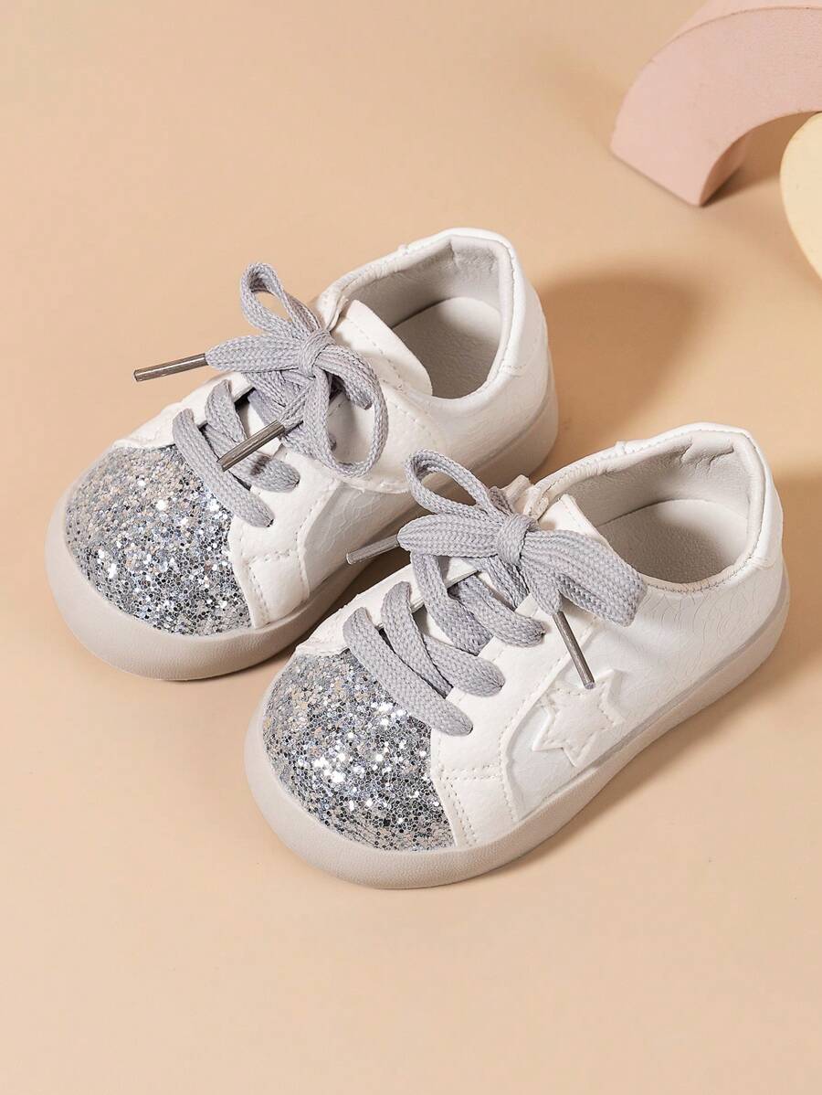 嬰兒運動鞋,星星圖案 - 白色 - 查看 1