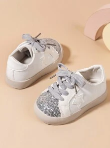 嬰兒運動鞋,星星圖案 - 白色 - 查看 4