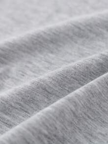 SHEIN 青少年男孩标语印花短袖T恤，家庭亲子装 - 灰色 - 查看 3